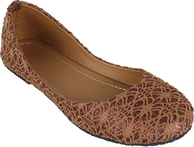 68% OFF on Authentic Vogue Fabric Net Brown Ballerinas Bellies