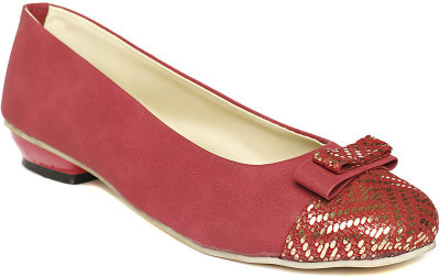 74% OFF on Wellworth Low Heel Pink Bellies