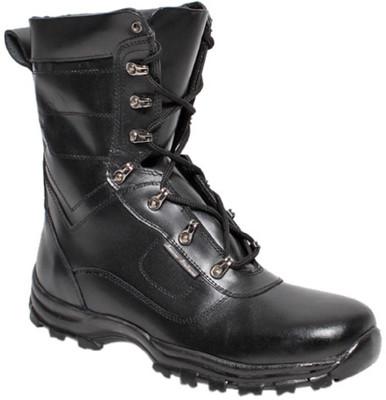 8% OFF on Massimo Italiano Robust Black Mid Calf Lether Boots