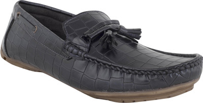 77% OFF on CheX Crocodial Print Black Loafers