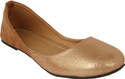 68% OFF on Authentic Vogue Golden Colour Fabric Ballerinas Bellies