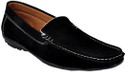 60% OFF on RJ Fashion Synthetic Black Loafers
