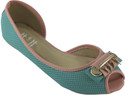75% OFF on Heels & Handles Women's Casual Flats Peeptoes (HH453Green) Bellies