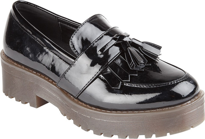 Truffle Collection Het6 Black Pat Corporate Casual Shoes