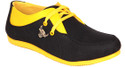 58% OFF on Kohinoor Black & Yellow Derby Sneakers