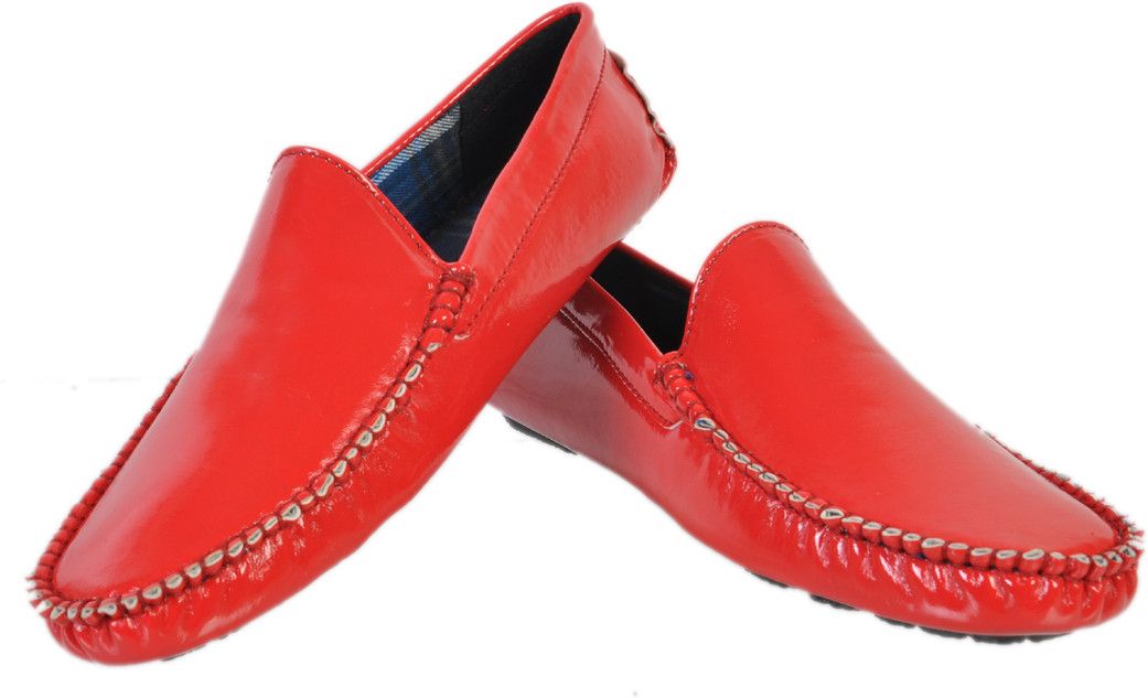 Stylords Patent Red Loafers Stylords Patent Red Loafers