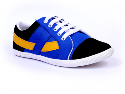 43% OFF on Sam Stefy Blue Black Yellow A33 Canvas Shoes
