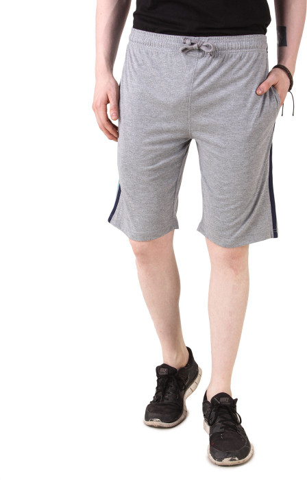 Aventura Outfitters Grey Solid Men's Basic Shorts