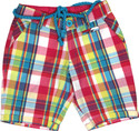 Vitamins Checkered Girl's Bermuda Shorts Vitamins Checkered Girl's Bermuda Shorts