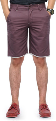 83% OFF on Haute Couture Solid Men's Chino Shorts