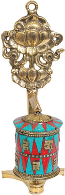 20% OFF on Exotic India Prayer Wheel with Lotus (Ashtamangala) Showpiece - 18 cm 20% OFF on Exotic India Prayer Wheel with Lotus (Ashtamangala) Showpiece - 18 cm