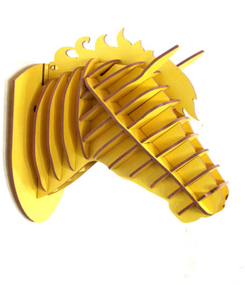 37% OFF on Panache Animal Head AH009-Yellow Showpiece - 80 cm