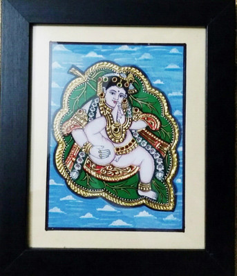 28% OFF on Traditions Painting - Leaf Krishna small2 Showpiece - 29 cm