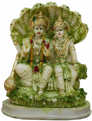 27% OFF on Dekor World Vishnu Parvati with Shesh Nag Showpiece - 20 cm