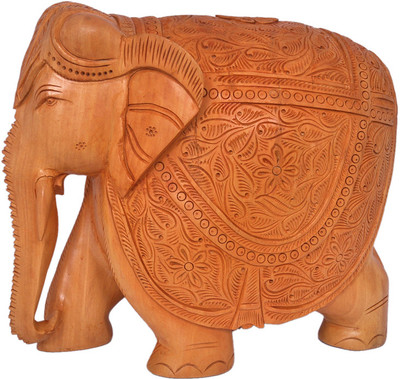50% OFF on Vaah Carved Wooden Elephant Showpiece - 20 cm 50% OFF on Vaah Carved Wooden Elephant Showpiece - 20 cm