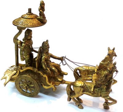 12% OFF on Maharaja Crafts Krishna-Arjun Showpiece - 20 cm