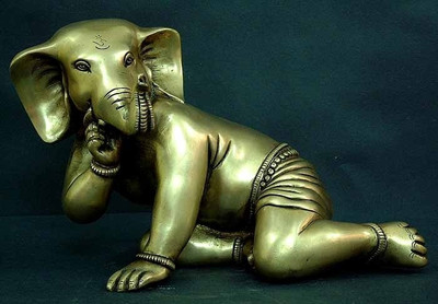 11% OFF on Exotic India Crawling Ganesha Showpiece - 17.78 cm 11% OFF on Exotic India Crawling Ganesha Showpiece - 17.78 cm