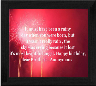 44% OFF on Ellicon B445 Birthday Quotes For Brother Showpiece - 19.5 cm