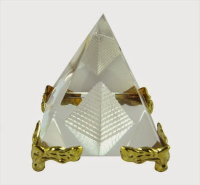 33% OFF on Vastughar Crystal Pyramid With Golden Metal Base for Positive Energy Showpiece - 6.3 cm 33% OFF on Vastughar Crystal Pyramid With Golden Metal Base for Positive Energy Showpiece - 6.3 cm