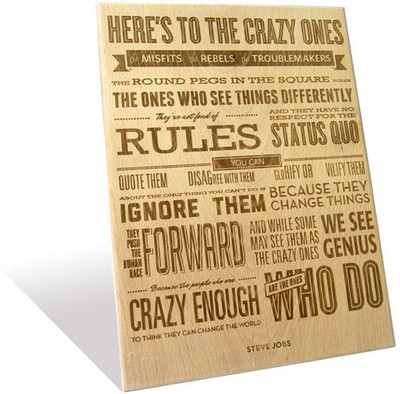 Engrave Crazy Ones Plaque Medium Showpiece - 30 cm Engrave Crazy Ones Plaque Medium Showpiece - 30 cm