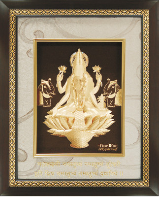 22% OFF on FineDor 24K Gold Leaf Frames Goddess Laxmi Showpiece - 16 cm 22% OFF on FineDor 24K Gold Leaf Frames Goddess Laxmi Showpiece - 16 cm