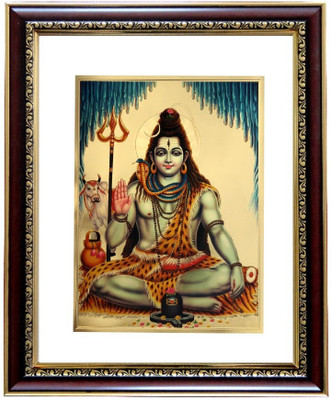 18% OFF on GoldArt GoldFoil Photo Frame Size 4 Shiva (Wooden Framed) Showpiece - 42 cm