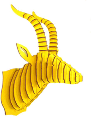50% OFF on Panache Animal Head AH006-Yellow Showpiece - 80 cm