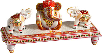 30% OFF on Aapno Rajasthan Chowki Ganesh With Elephants Showpiece - 8.89 cm 30% OFF on Aapno Rajasthan Chowki Ganesh With Elephants Showpiece - 8.89 cm