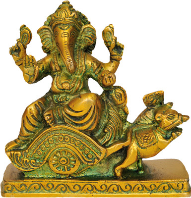 20% OFF on Exotic India Lord Ganesha Riding on Mouse Chariot Showpiece - 11.43 cm 20% OFF on Exotic India Lord Ganesha Riding on Mouse Chariot Showpiece - 11.43 cm