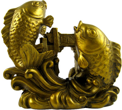 40% OFF on Eshoppee Feng Shui / Vastu Fish For Good Luck And Prosperity or Double Fish Showpiece - 8 cm 40% OFF on Eshoppee Feng Shui / Vastu Fish For Good Luck And Prosperity or Double Fish Showpiece - 8 cm