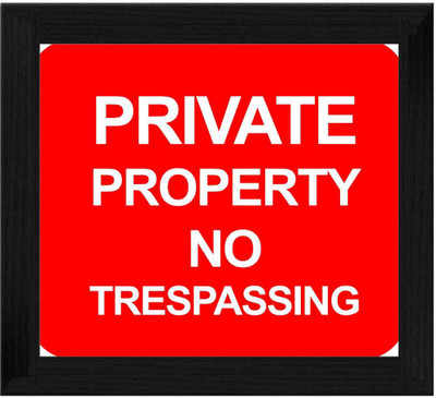 44% OFF on Ellicon B661 Private Property Funny Office Frame Showpiece - 19.5 cm