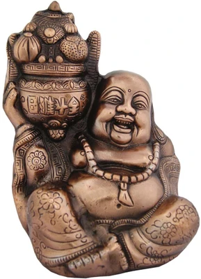 55% OFF on Aaradhi Feng Shui Heavy Premium 9 Inches Laughing Buddha in Copper finish Showpiece - 24 cm 55% OFF on Aaradhi Feng Shui Heavy Premium 9 Inches Laughing Buddha in Copper finish Showpiece - 24 cm