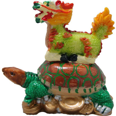 50% OFF on Divya Mantra Feng Shui Colourful Dog on Tortoise Showpiece - 11 cm 50% OFF on Divya Mantra Feng Shui Colourful Dog on Tortoise Showpiece - 11 cm