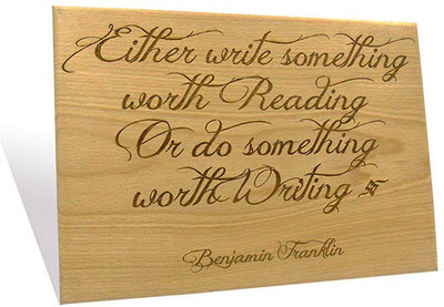 Engrave Benjamin Franklin Quote Plaque Medium Showpiece - 30 cm