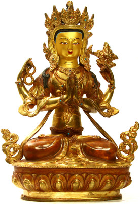 20% OFF on Exotic India Chenrezig (Shadakshari Lokeshvara) Showpiece - 32.512 cm