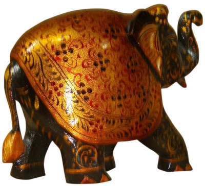 38% OFF on Shoppingatara Hand Carved Black & Gold Painted Elephant Showpiece - 10 cm 38% OFF on Shoppingatara Hand Carved Black & Gold Painted Elephant Showpiece - 10 cm