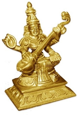 Vedic Vaani Saraswati Playing Veena Showpiece - 8.2 cm Vedic Vaani Saraswati Playing Veena Showpiece - 8.2 cm