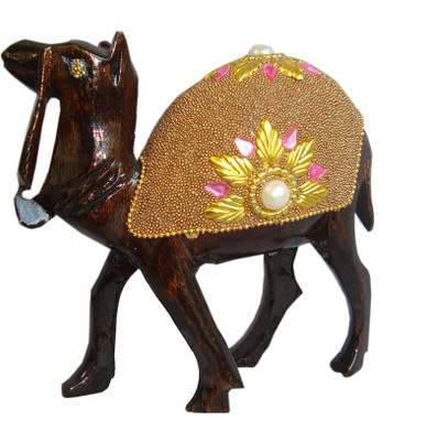 57% OFF on Haveli Arts Wooden Camel Showpiece - 14 cm