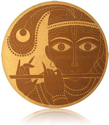 Engrave Krishna the Cowherd Prince Plaque Showpiece - 23 cm Engrave Krishna the Cowherd Prince Plaque Showpiece - 23 cm