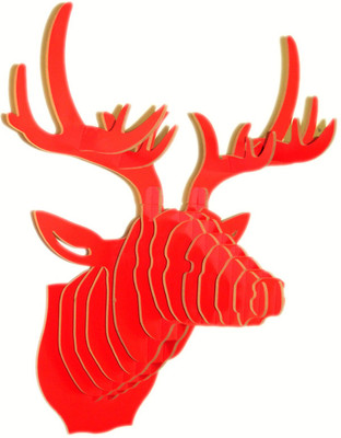 37% OFF on Panache Animal Head AH005-Red Showpiece - 80 cm