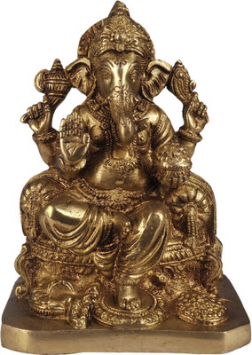 20% OFF on Exotic India Lord Ganesha Granting Abhaya to His Devotees Showpiece - 16.51 cm