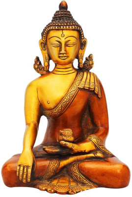 StatueStudio Sitting Buddha Red Showpiece - 20.32 cm StatueStudio Sitting Buddha Red Showpiece - 20.32 cm