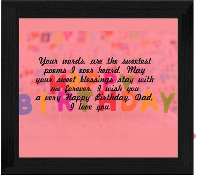 44% OFF on Ellicon B367 Happy Birthday Dad Showpiece - 19.5 cm