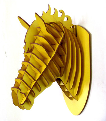 37% OFF on Panache Animal Head AH009-Yellow2 Showpiece - 80 cm