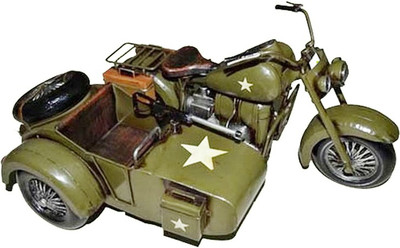 E-Studio Vintage World War2 Motor Bike Showpiece - 18 cm