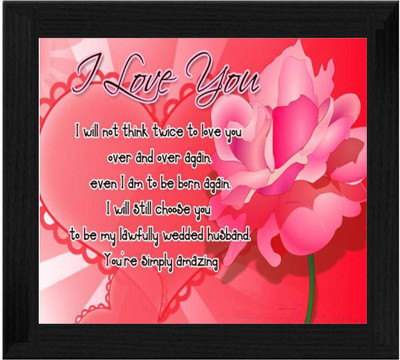 44% OFF on Ellicon B593 Love Quotes For Husband Showpiece - 19.5 cm