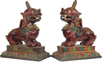 20% OFF on Exotic India Temple Snow Lion Pair Showpiece - 33.02 cm 20% OFF on Exotic India Temple Snow Lion Pair Showpiece - 33.02 cm