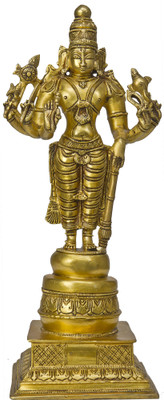 20% OFF on Exotic India Eight Armed Standing Vishnu Showpiece - 35.56 cm