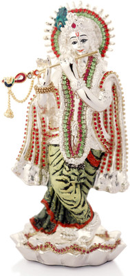 Episode Silver Plated Krishna On Lotus Showpiece - 20 cm Episode Silver Plated Krishna On Lotus Showpiece - 20 cm