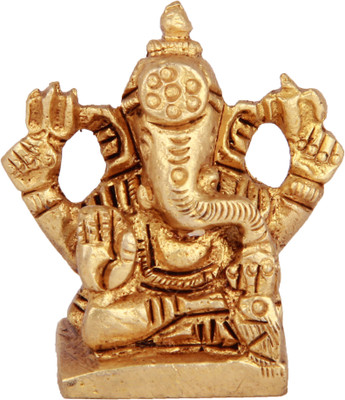 18% OFF on Adaa Brass - Padmasana Ganesha Statue Showpiece - 3.81 cm